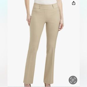 NWT Rekucci Barely bootcut ,mid rise, stretch ,stone color pants, size 10 tall.